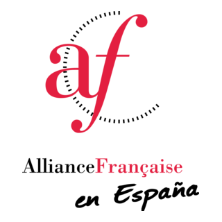 Logotipo de la Alliance Française en España, que combina las letras 'af' en un diseño estilizado, destacando su compromiso con la cultura y el idioma francés.