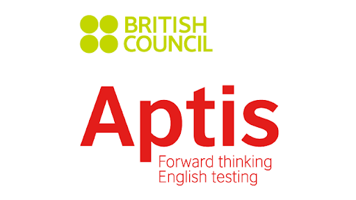 Logo de British Council con el nombre Aptis, un sistema de evaluación de inglés que destaca por su enfoque innovador en las pruebas de idioma.