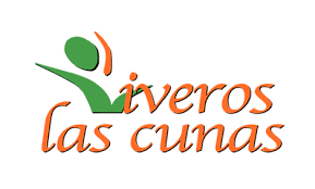 Logo de "Viveros Las Cunas", que representa una empresa dedicada a la jardinería y venta de plantas, con un diseño moderno en colores verde y naranja.