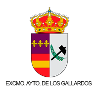 Escudo del Excmo. Ayuntamiento de Los Gálgaros, con una corona dorada y elementos heráldicos que representan la historia y cultura local.